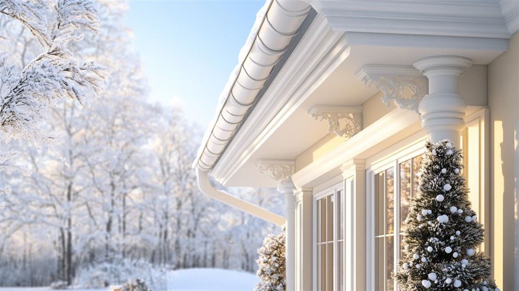 Hvide tagrender fra e-plast - elegante og holdbare løsninger