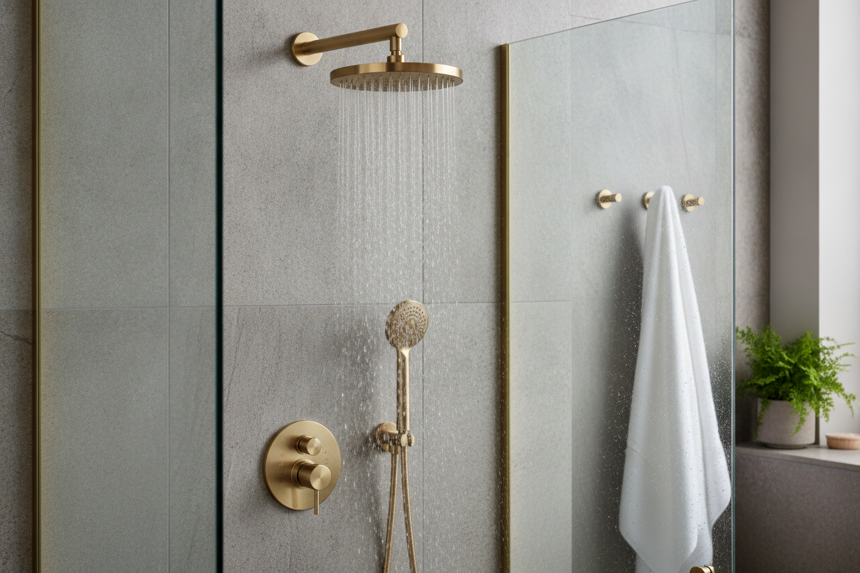 Grohe brusesæt i messing: Skab et elegant og moderne badeværelse